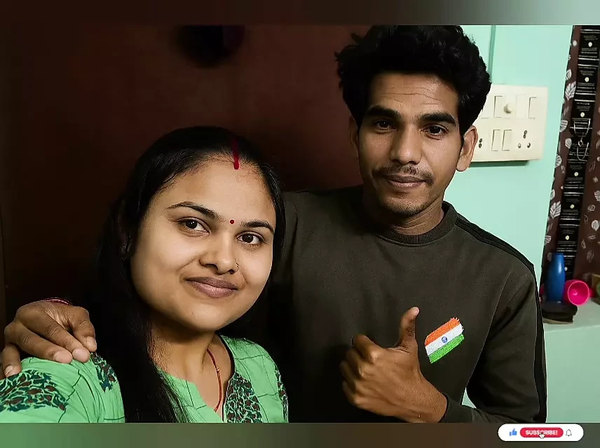 Indian Desi  Happy Independence Day New Merried Beautiful Couple indoor Bed By -Snapchat143