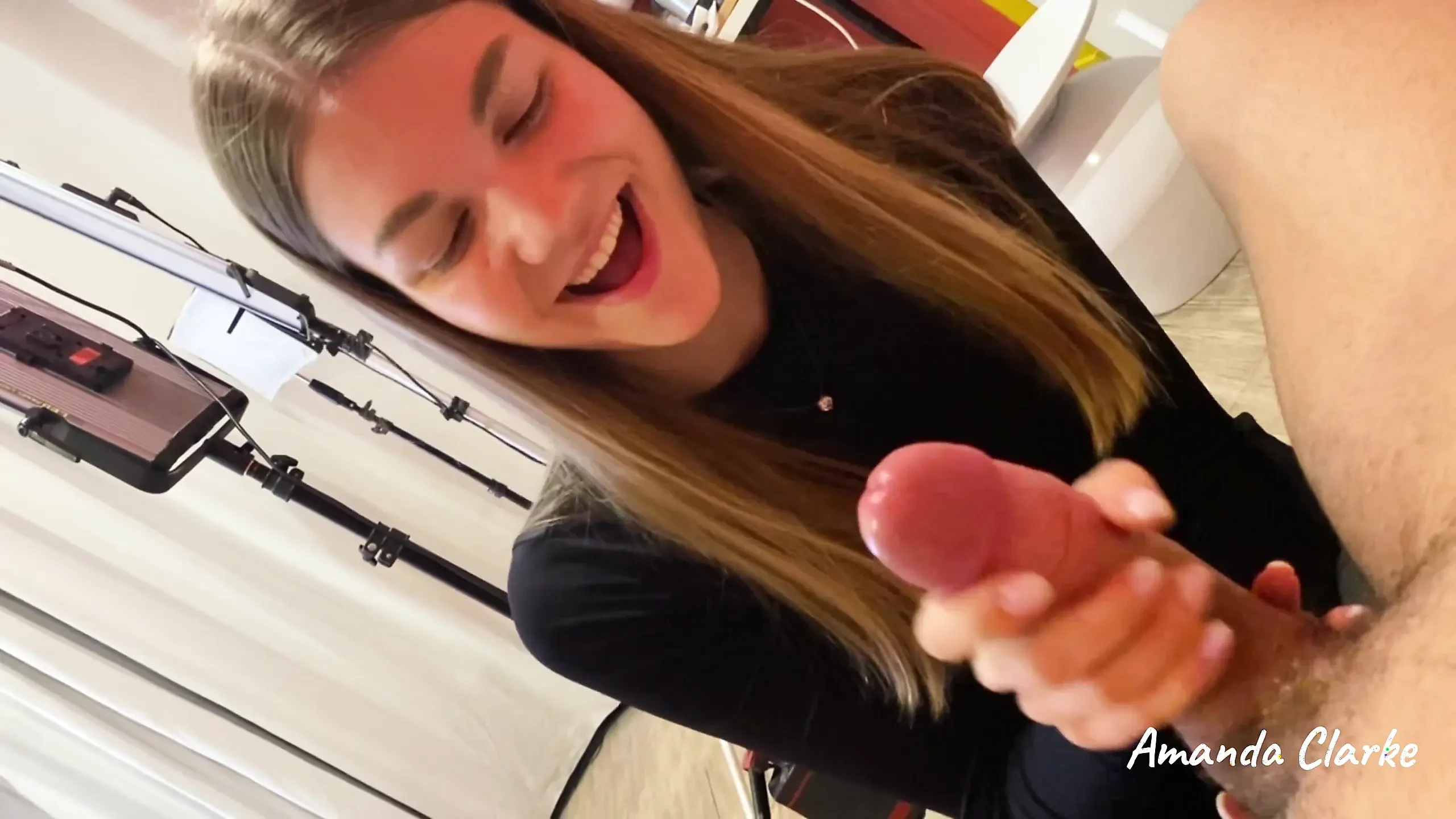 Handjob Between Shooting Backstage Behind the Shooting