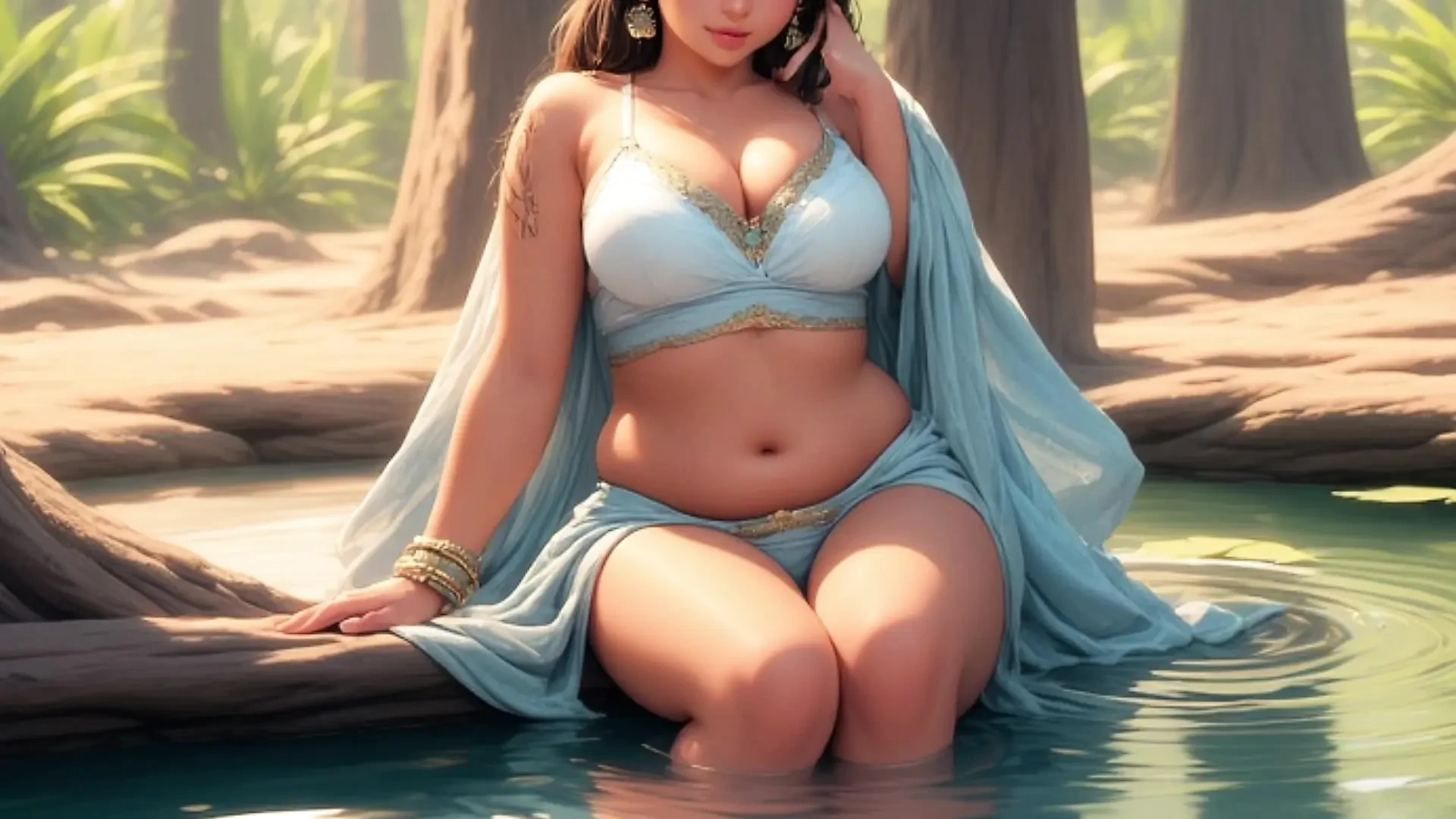 Desi Bhabhi Ko Talab Kinare Choda Hot Video