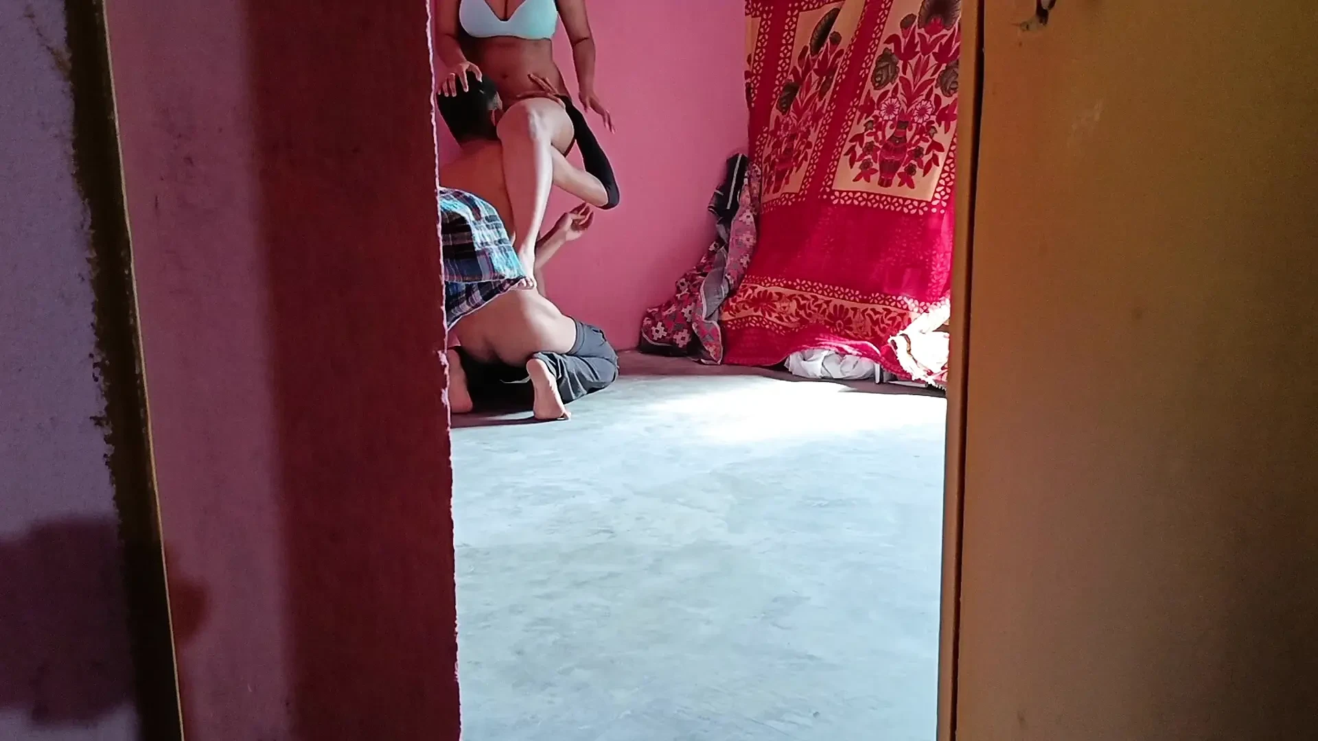 Desi Village Girl Indian School Girl Doing First Time Sax With Bad Boy Math Teacher At The Store Room