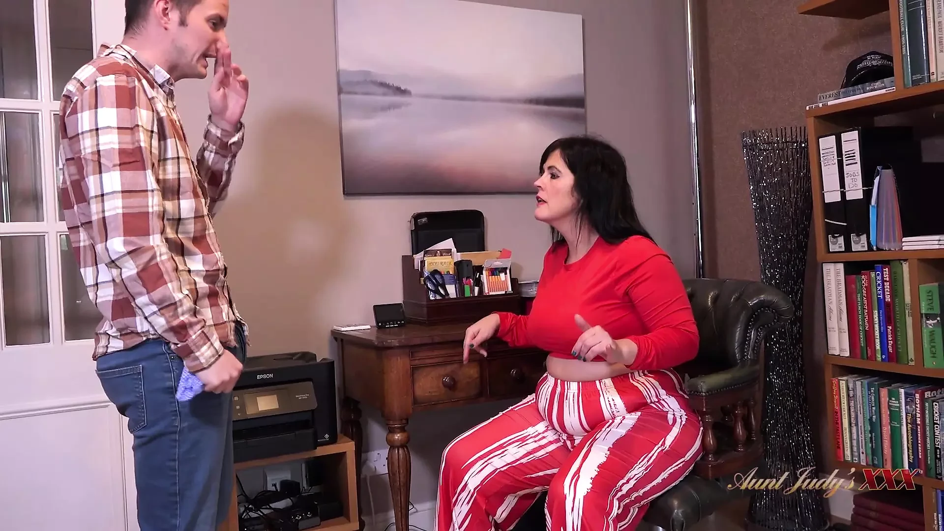 AuntJudysXXX – BBW Boss Lady Montse Swinger Gets Caught Masturbating at the Office