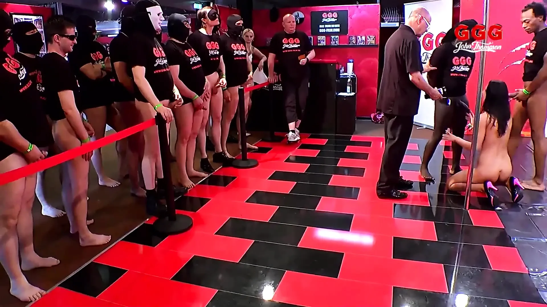 Blonde Teens in Bukkake Blowbang and Cum Swallow Ggg John Thompson