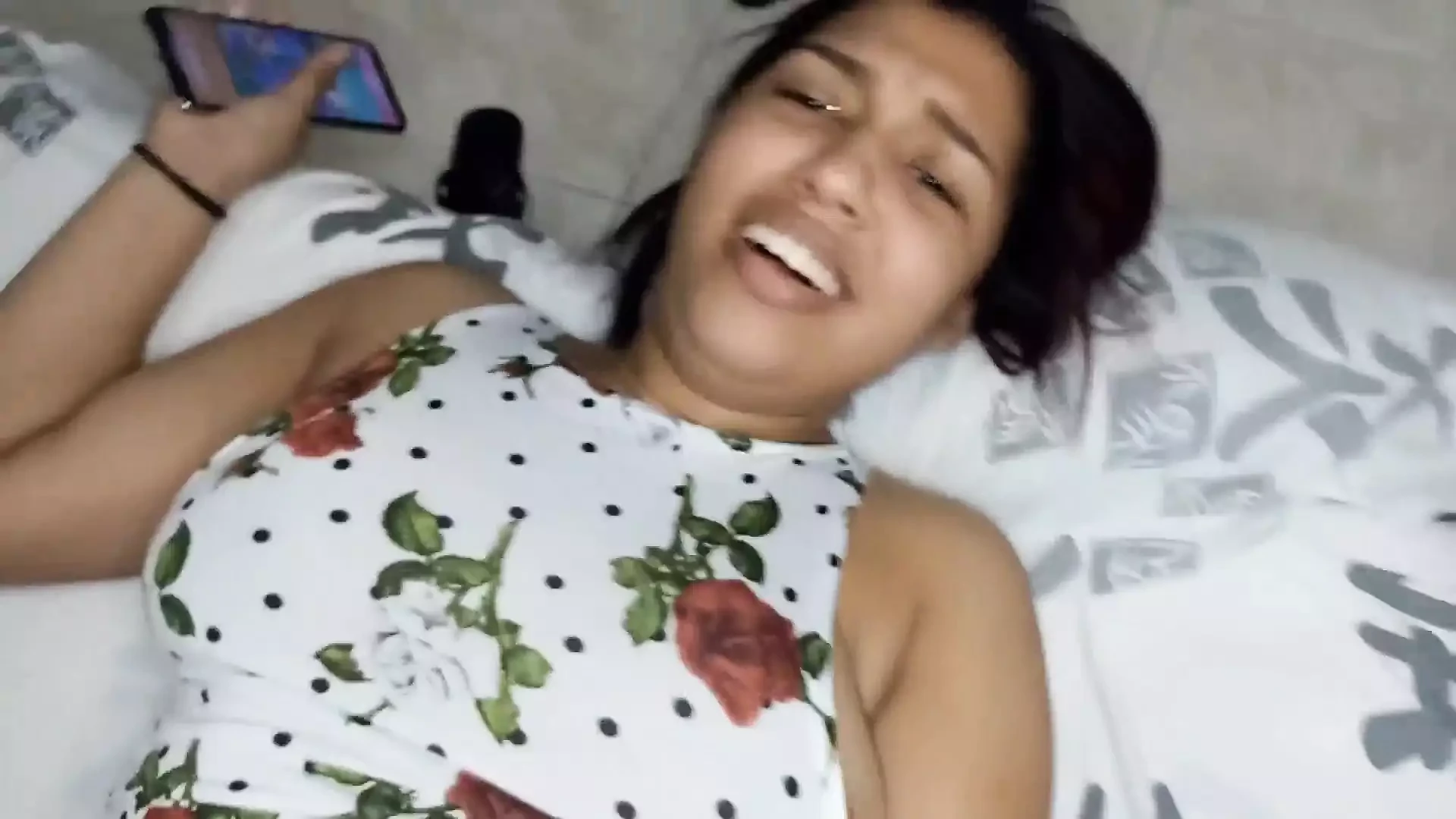 The secretary at my job always wants to fuck me and my wife is already suspicious, but this 18-year-old brunette is very