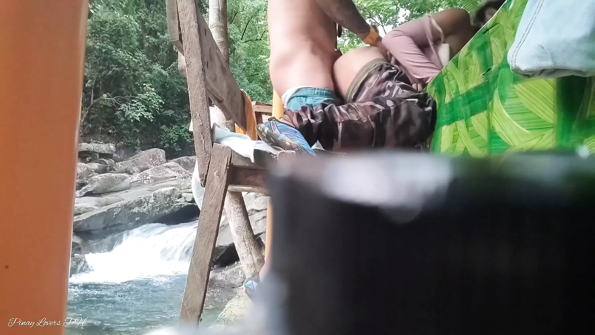 Pinay Horny Couple Sex in the cottage of Public Waterfalls