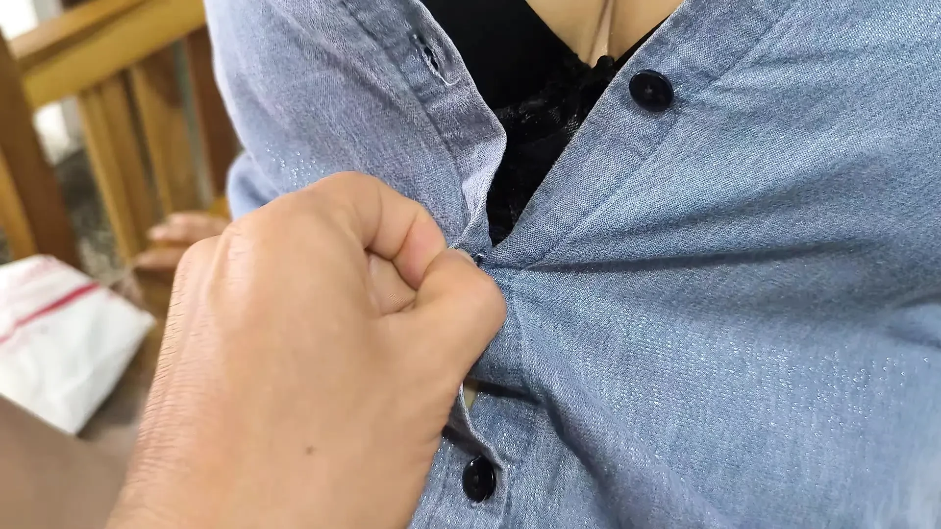 Lustful wife asks her husband for a fetish on their wedding anniversary