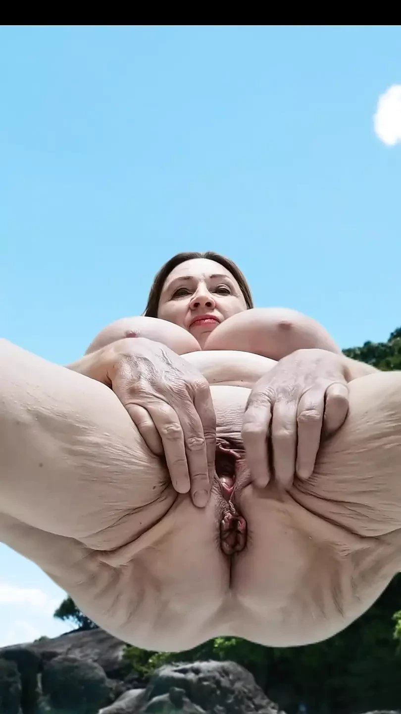 Golden Moves: Busty Granny MariaOld Rocks the Beach in Style Striptease