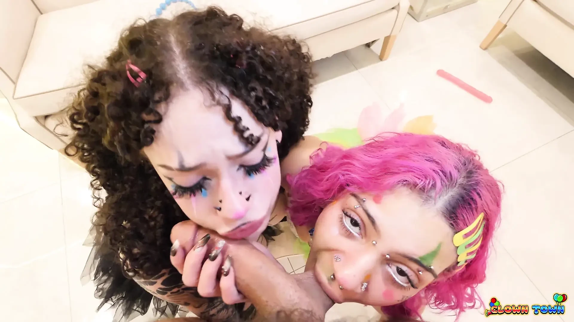 Clown Town Ep.2: Ass Eating, Squirting Cum Clown Sluts