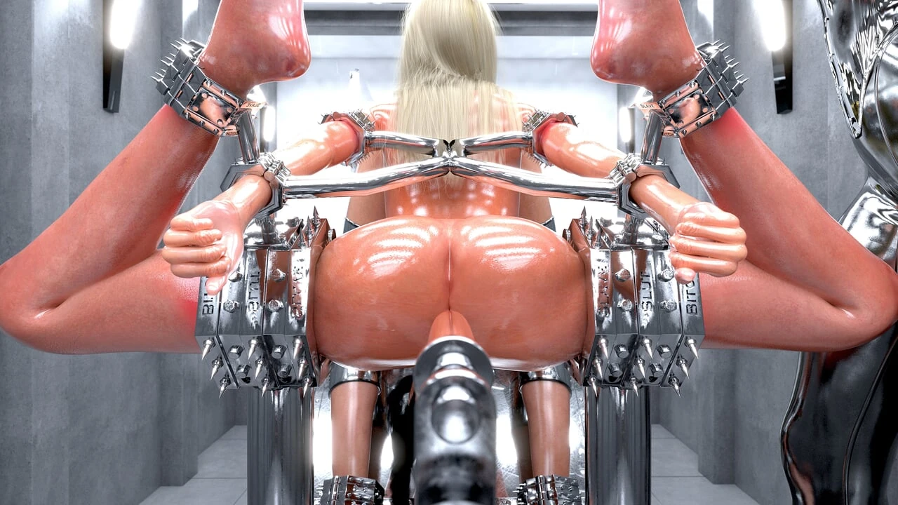 Blonde Slave in Metal Bondage – 3D BDSM Fetish Comic