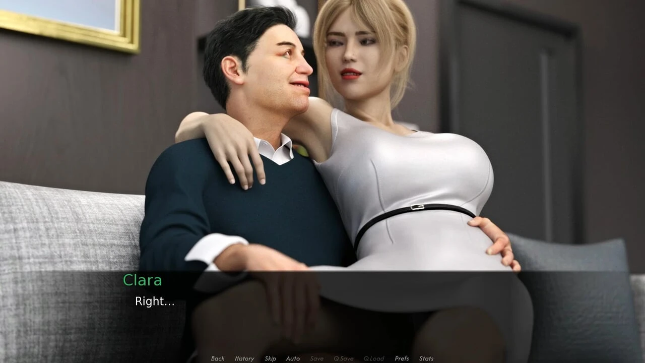 Corrupted Hearts #5 Clara sat on Harrison’s thigh