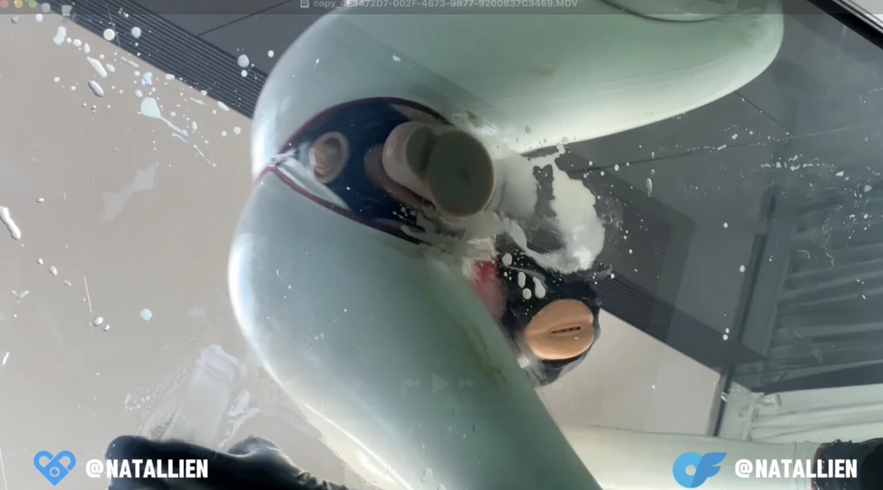 Creamy PussyFuck in Latex Catsuit – your Stepsister Natallien