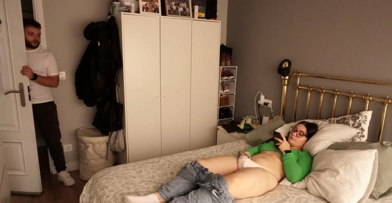 I caught him looking… And it all became too tempting