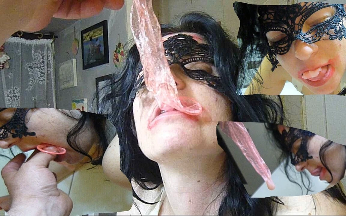 Cock Worship Eating Cum Load From Condom