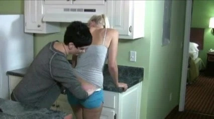 spanked in the kitchen