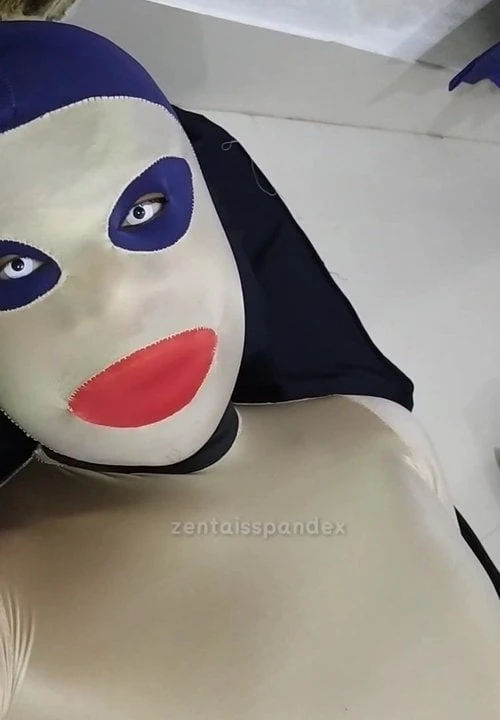 Zentai sleeping with contact lens mask Spandex