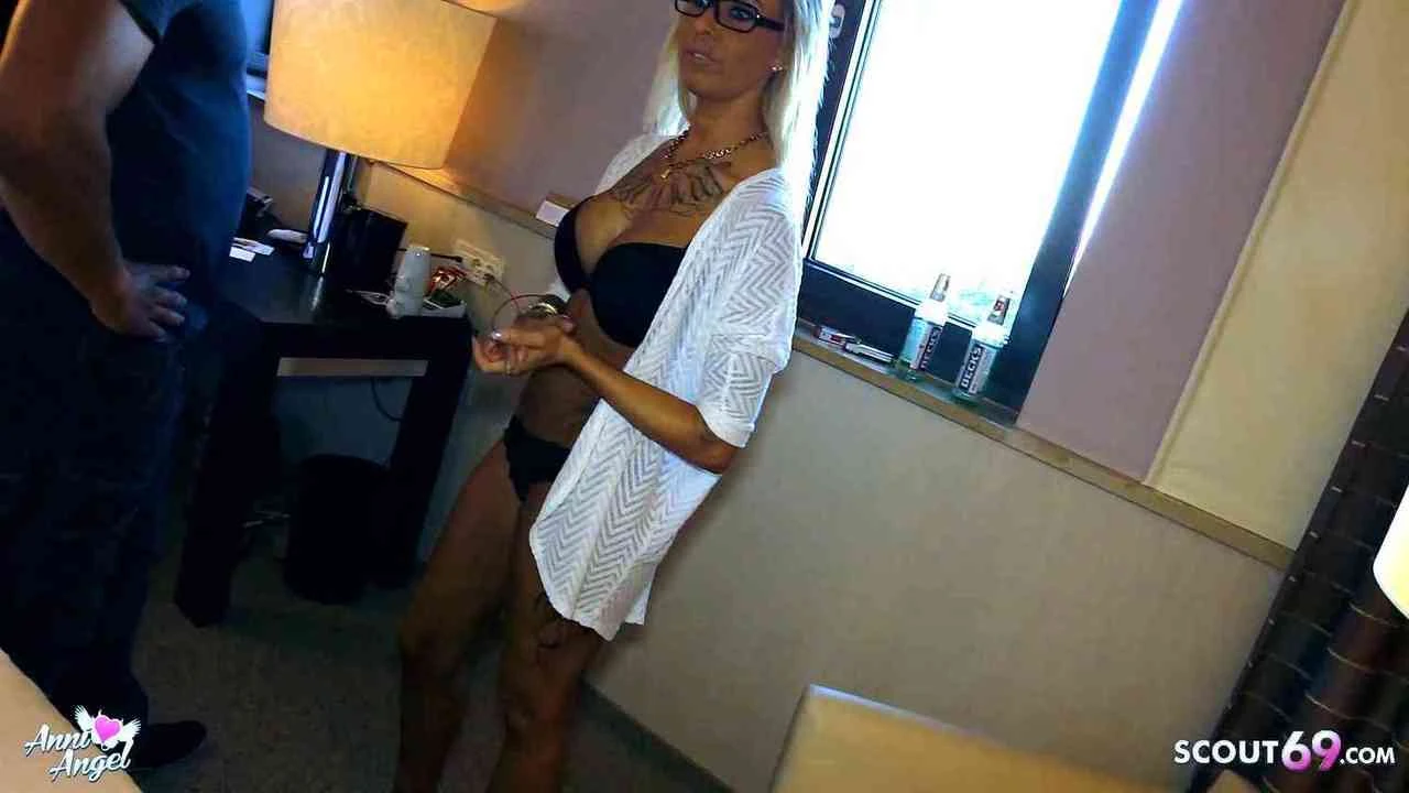 German Teen tricked Black Hotel Boy to Quick Cheating Fuck