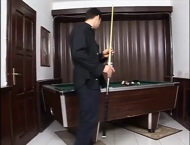 Sexy big boobs fucking on the pool table