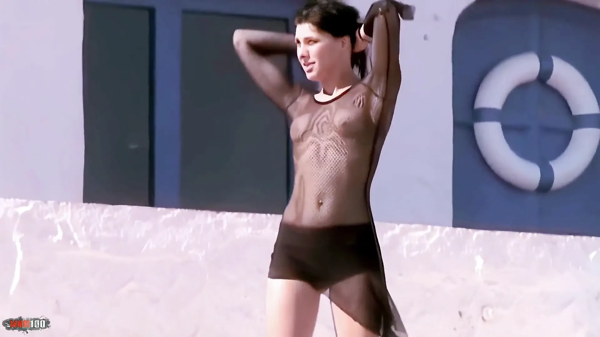 Barbara-nux Hot Young Brunette Barbara Nux Removing Clothes