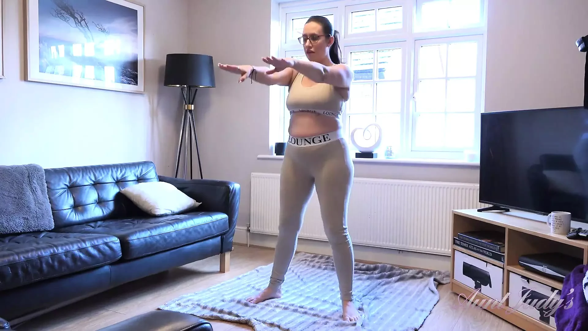 Auntjudys – Nerdy Busty MILF Kitty Kat – Hot Yoga Workout