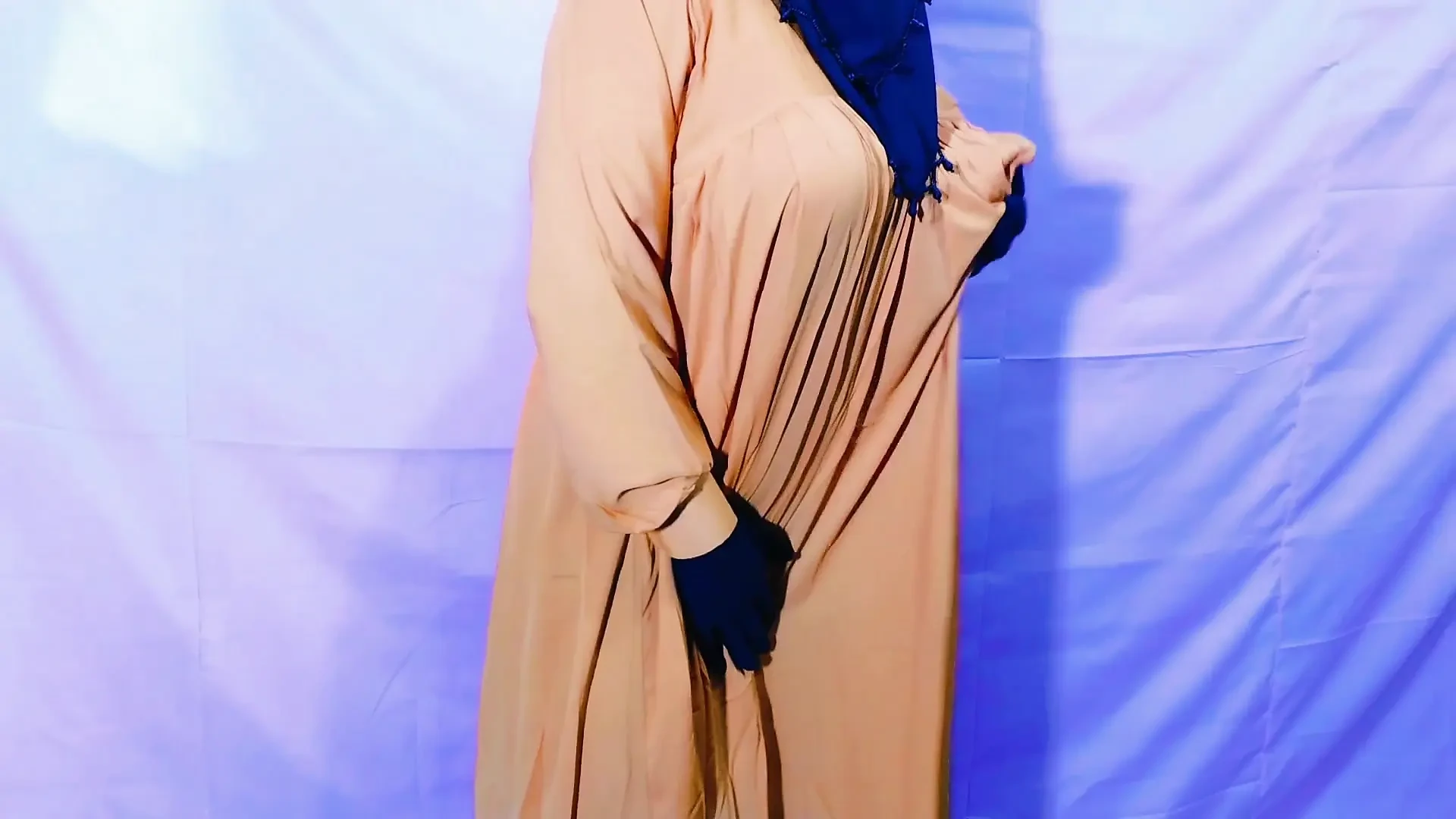 Beautiful Amena Bhabhi has sex indoors wearing a burqa and hijab