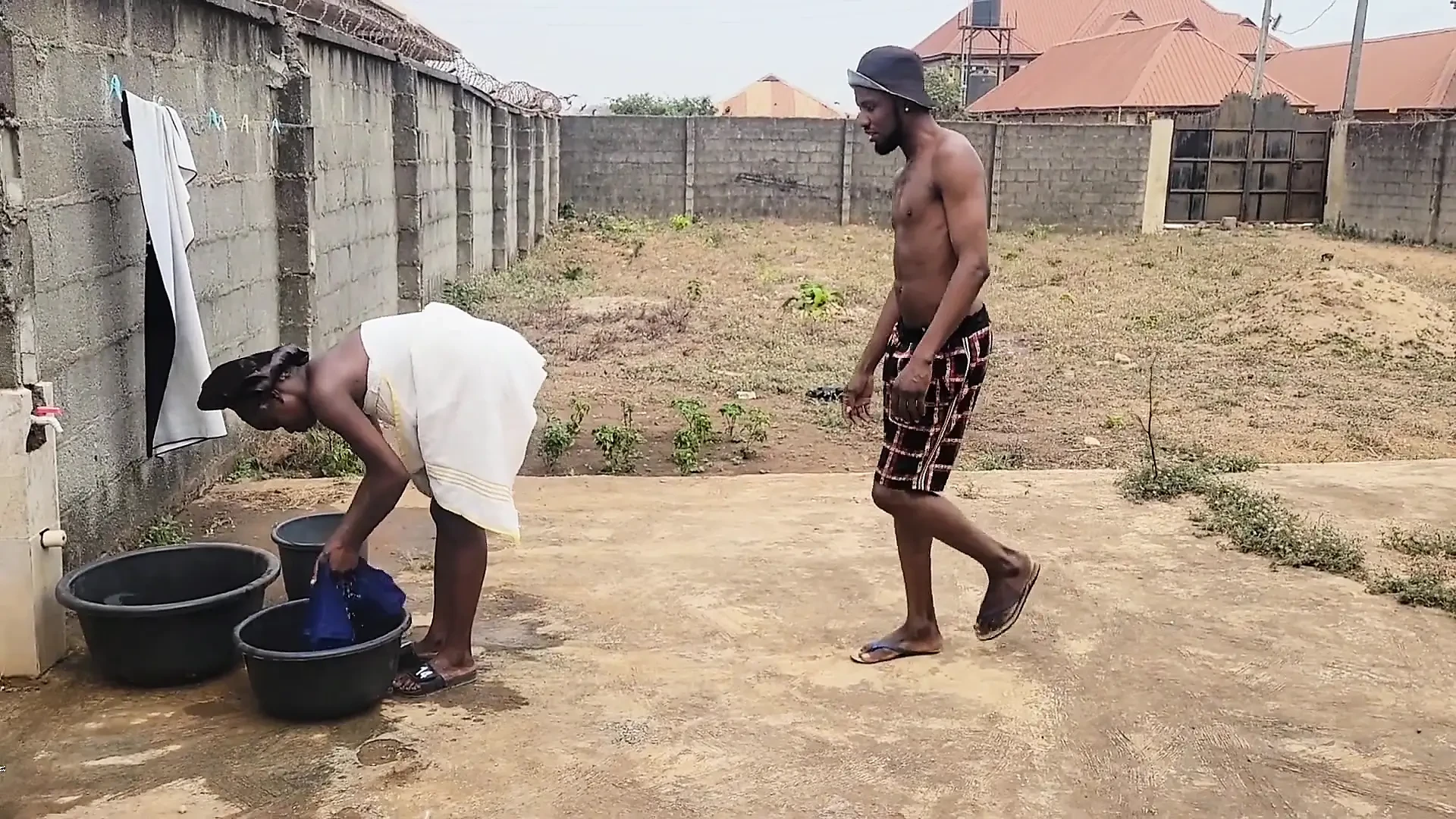 Nasty Bitch Almost Get Caught Cheating on Her Husband with Her Neighbor.