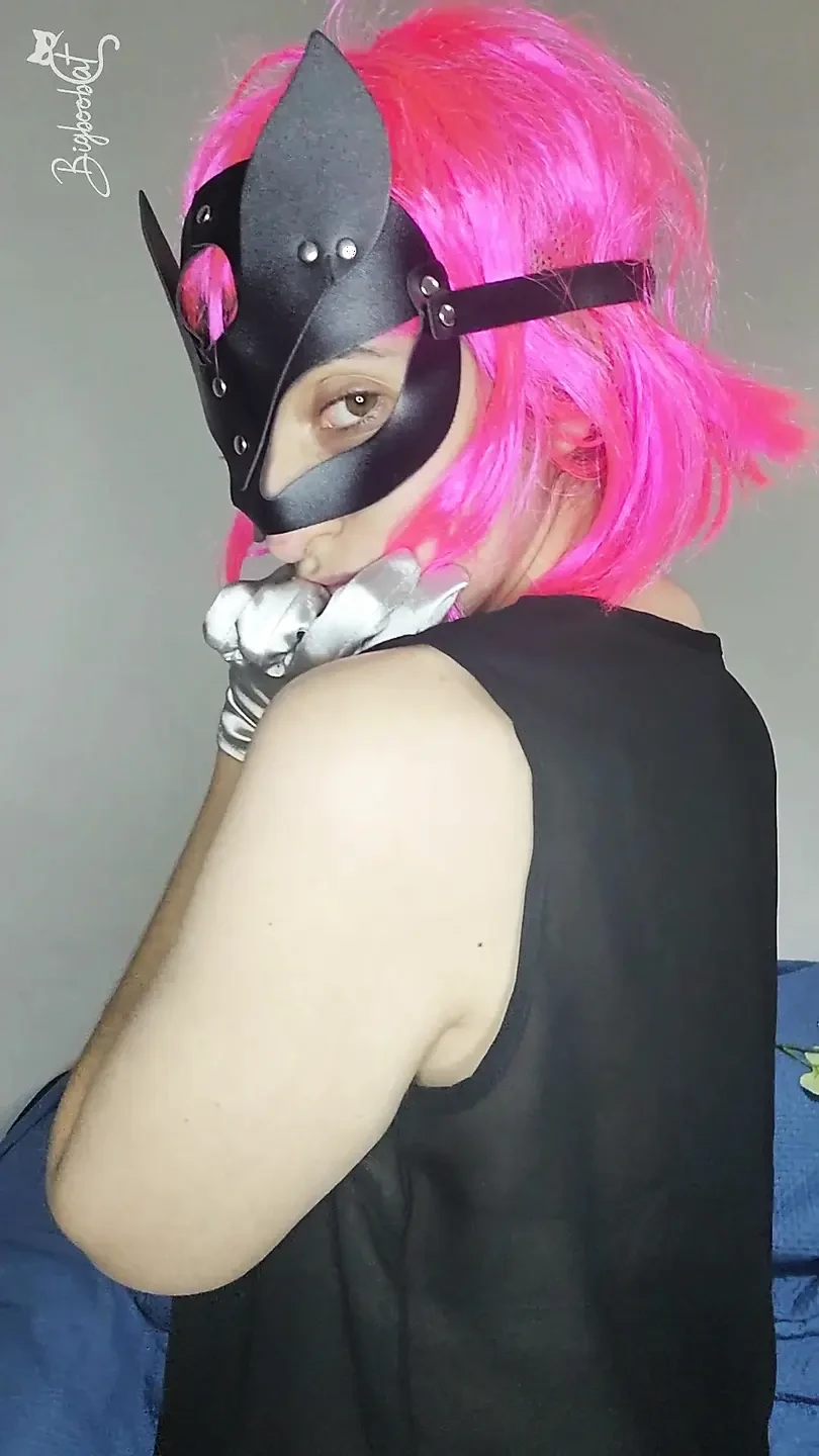 Shhh, it’s just me, my big tits, and my secret kitten mask play