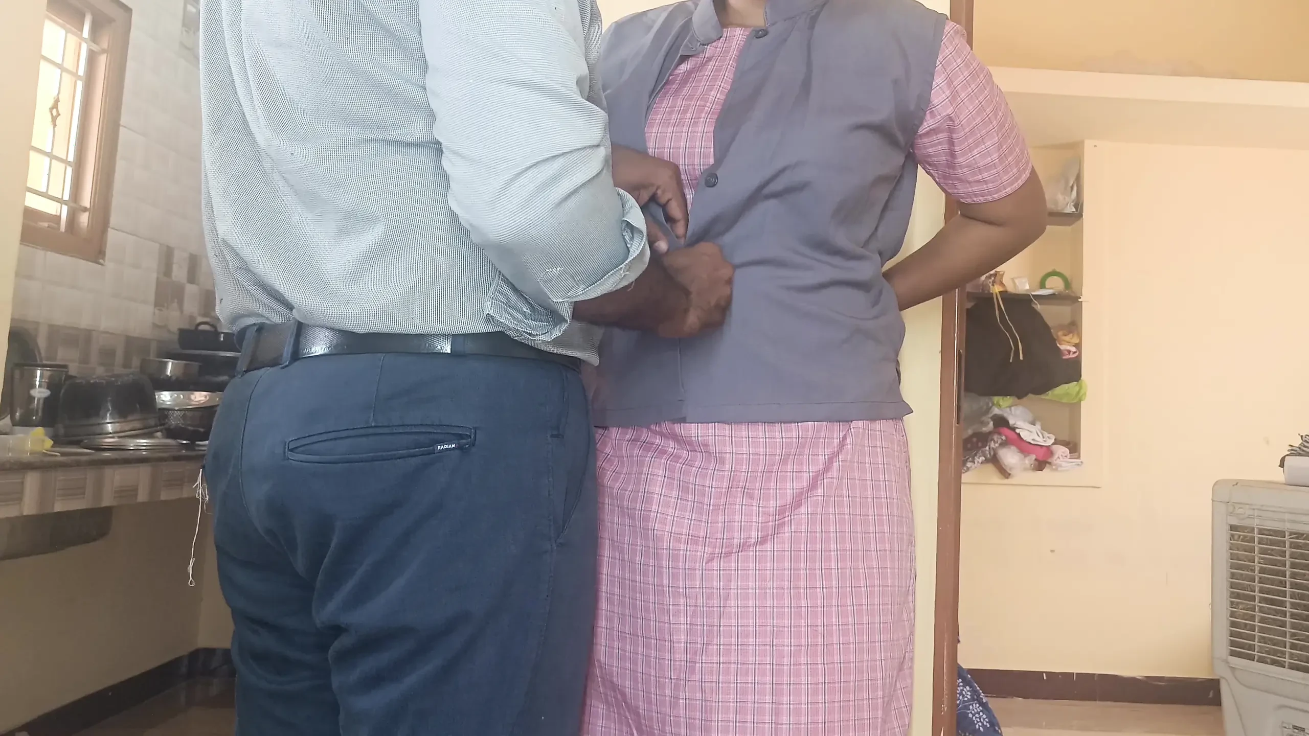 School student and teacher enjoying doggy style fucking