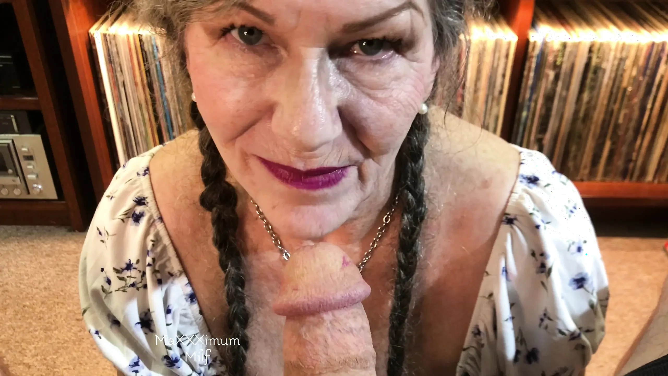 Cum Addicted Slutty Stepmom Seduces Stepson! POV Blowjob + Facial!