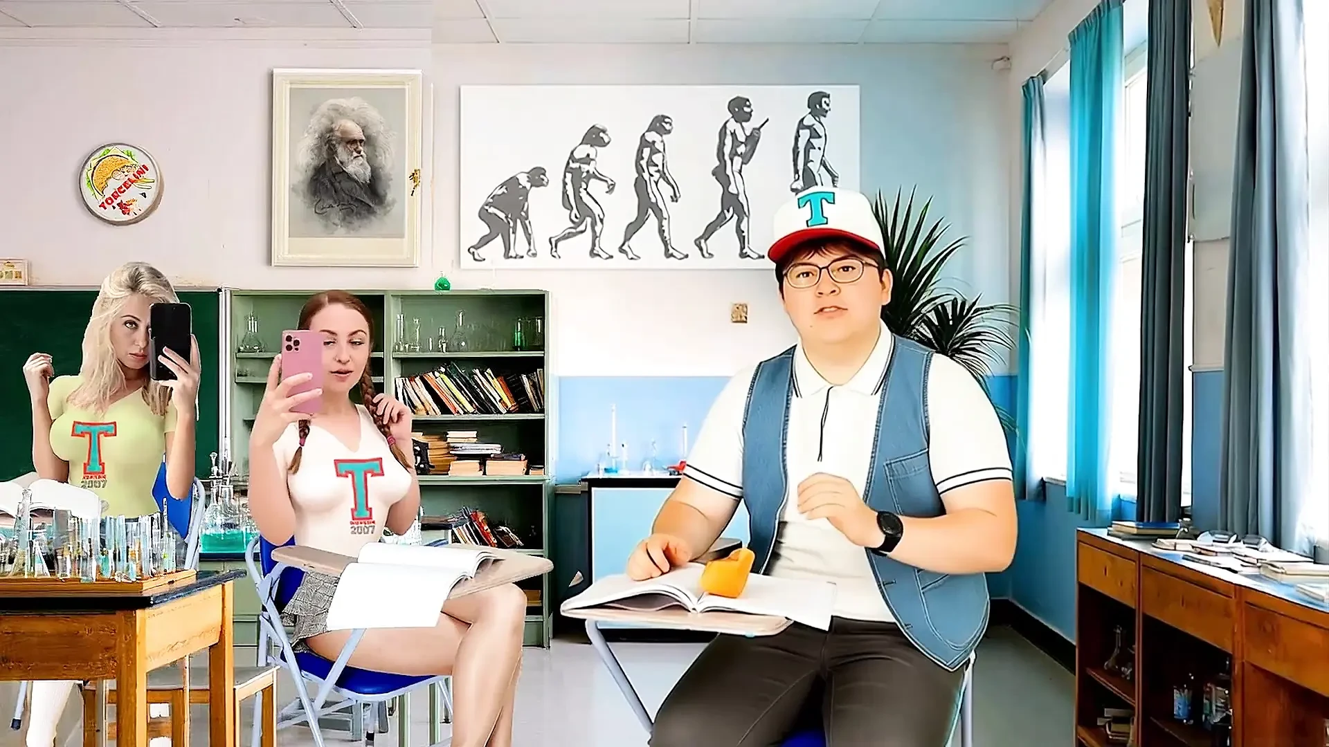 TORCELINI. School. Biology lesson 7. Teacher Wixter. SFW