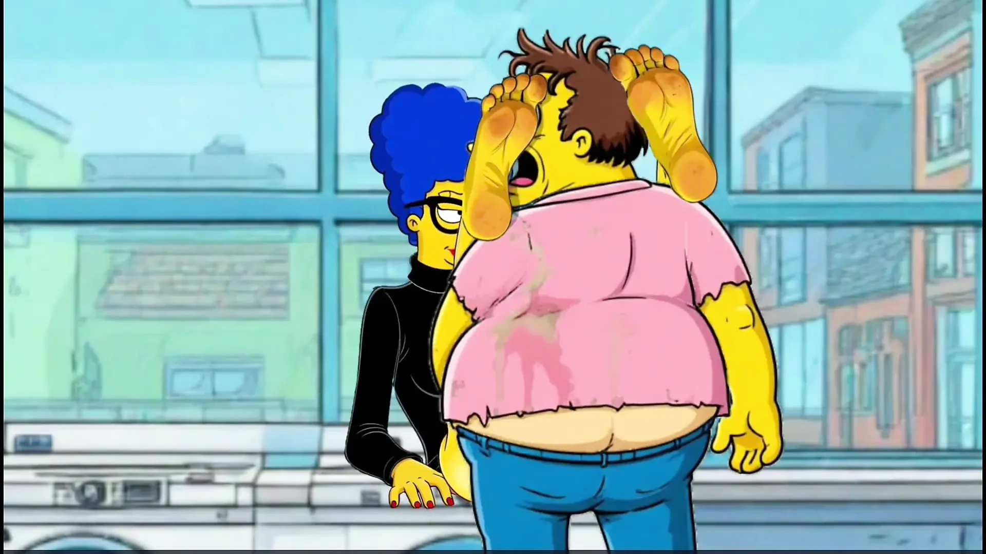 Marge Simpson Foot Fetish Compilation. Cartoon Animation