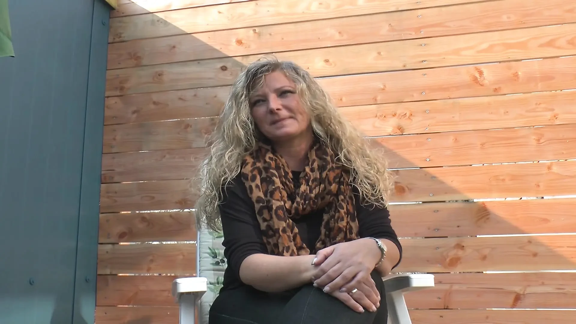 Busty Germans slut plays with a big orange dildo