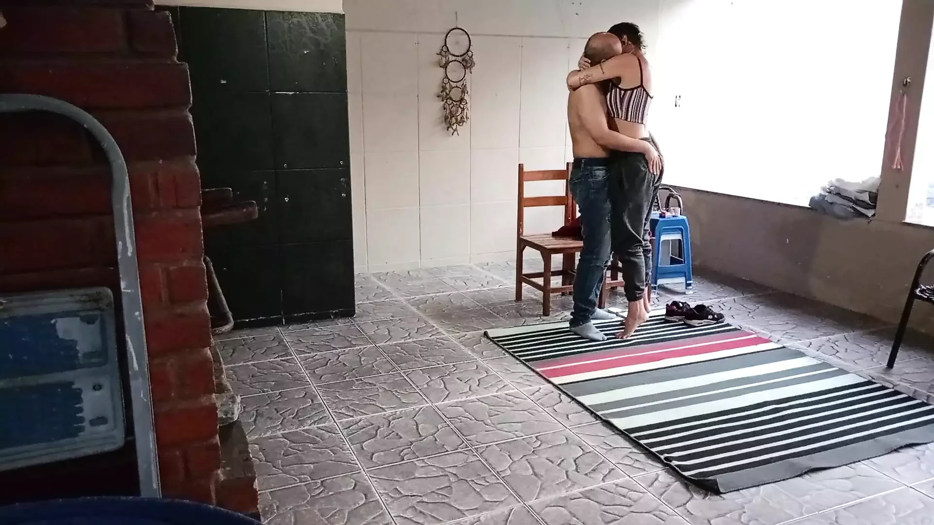 the step-sister was in the backyard and the step-brother convinced her to have sex with him