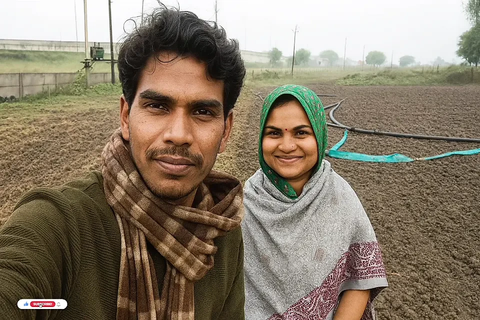 Pakisthani Desi Couple Outdoor Field Romantic Kiss Selfi Video By -Snapchat143