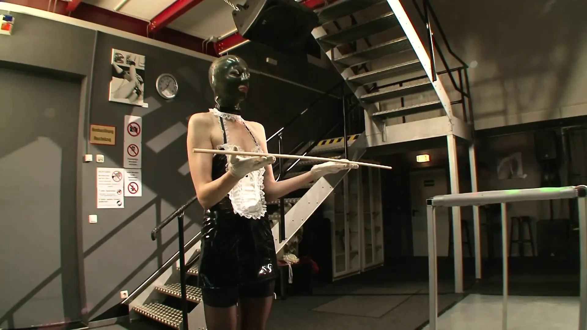 BDSM German Maso Girl Fingering with Mask