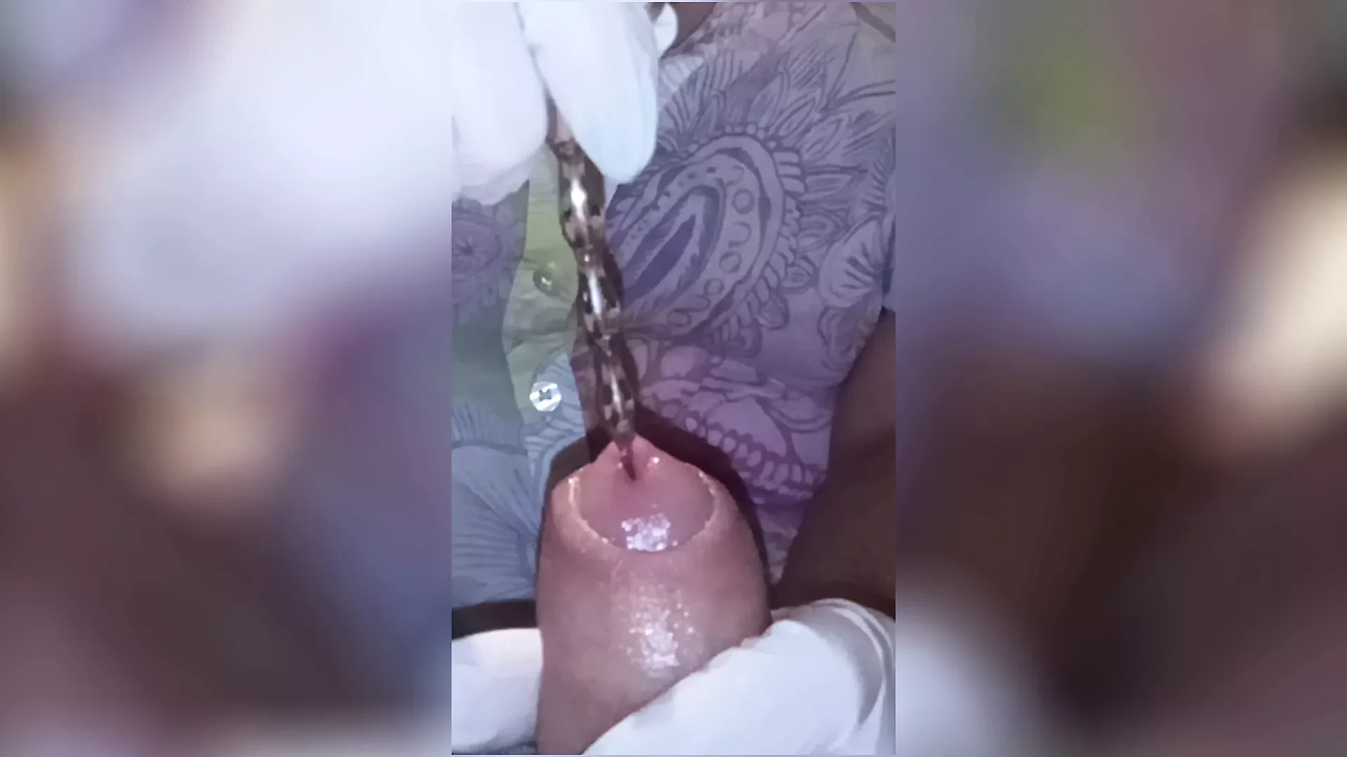 Hard torture of the urethra of the penis. My husband liked it and I decided to repeat. sweet torture