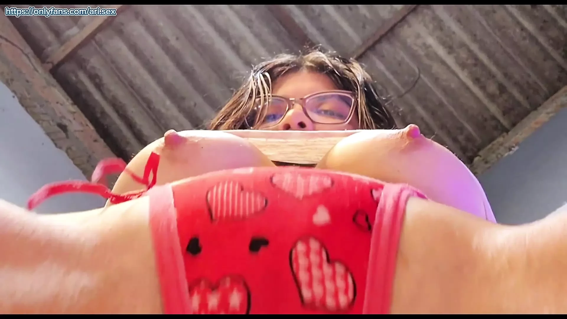 POV sex Virtual- STEPSISTER let me rub my cock and cum inside her pussy!! creampie