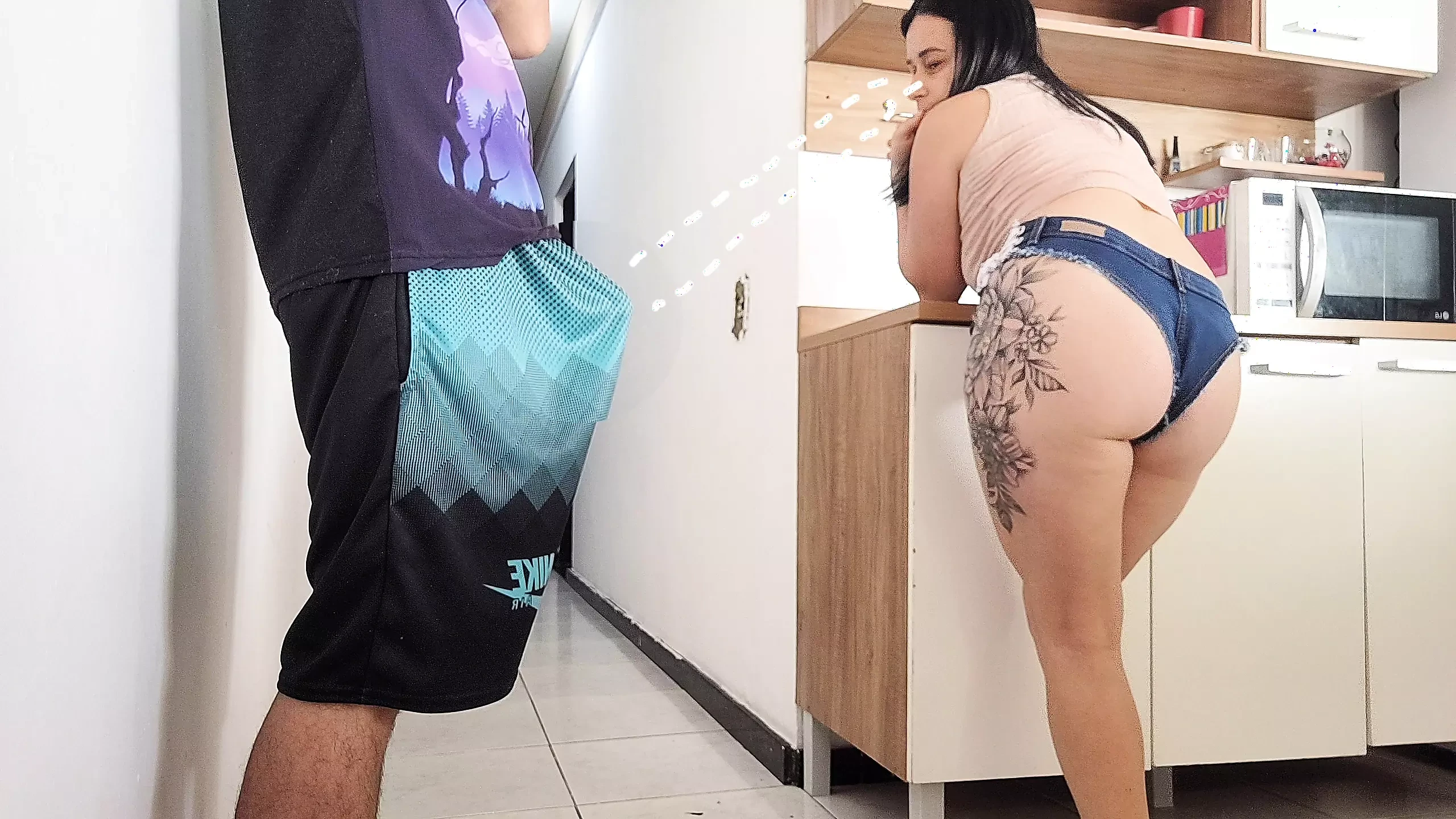 RISKY SEX with my husband’s friend, I couldn’t resist seeing his erect cock!