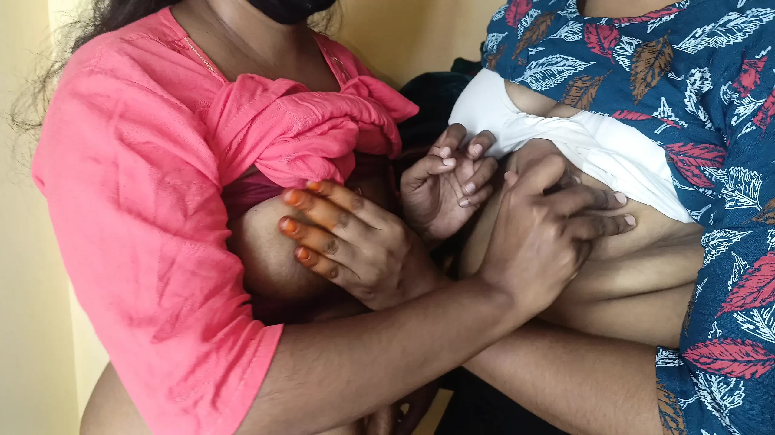 College girl lesbian with her stepsister