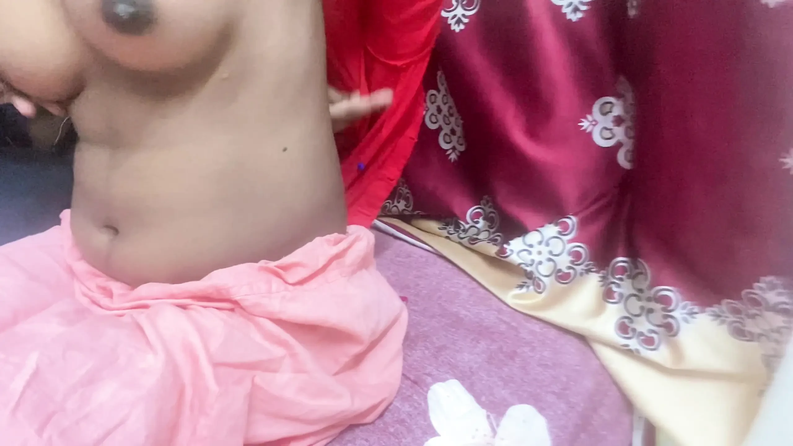 Step mother changing clothes step son’s secretly watching when father is not home