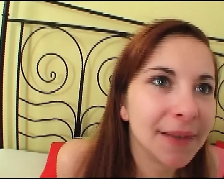 Beautiful German redhead babe rides dick in the bedroom