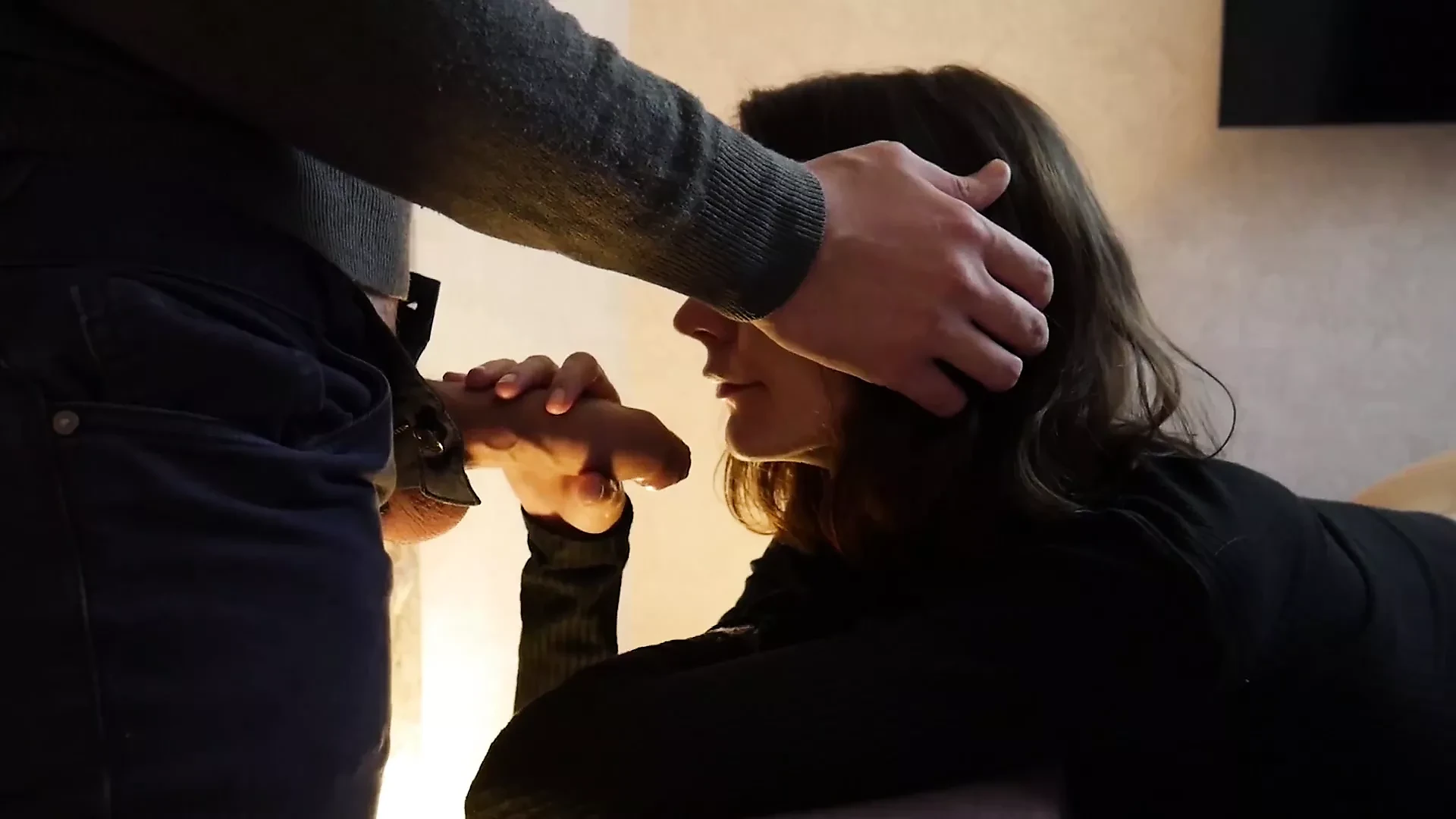 My cuckold has me together with a lover! Cum eating