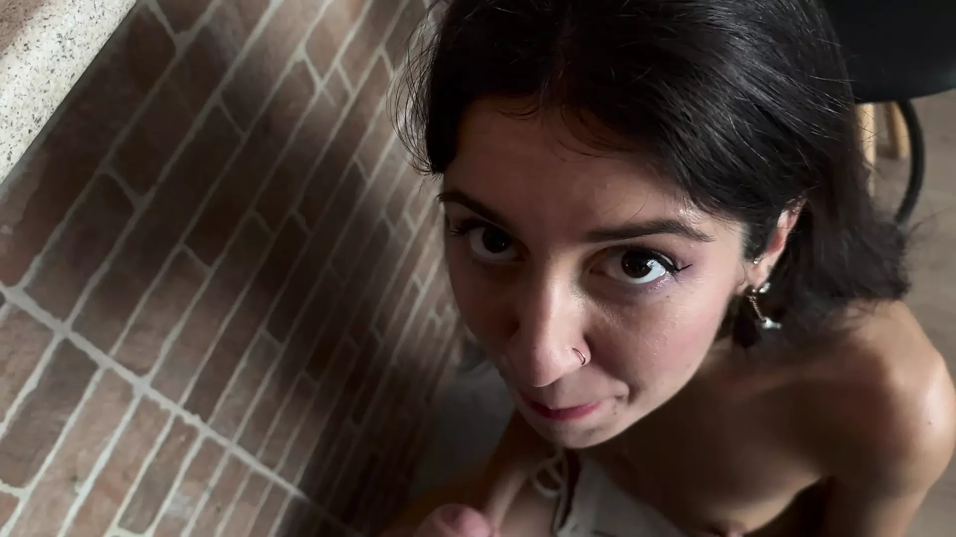 Family Routine – Unfaithful Woman Constantly Fucks with Anyone in Front of Her Cuckold Husband – How She Loves Cum in Her Mouth