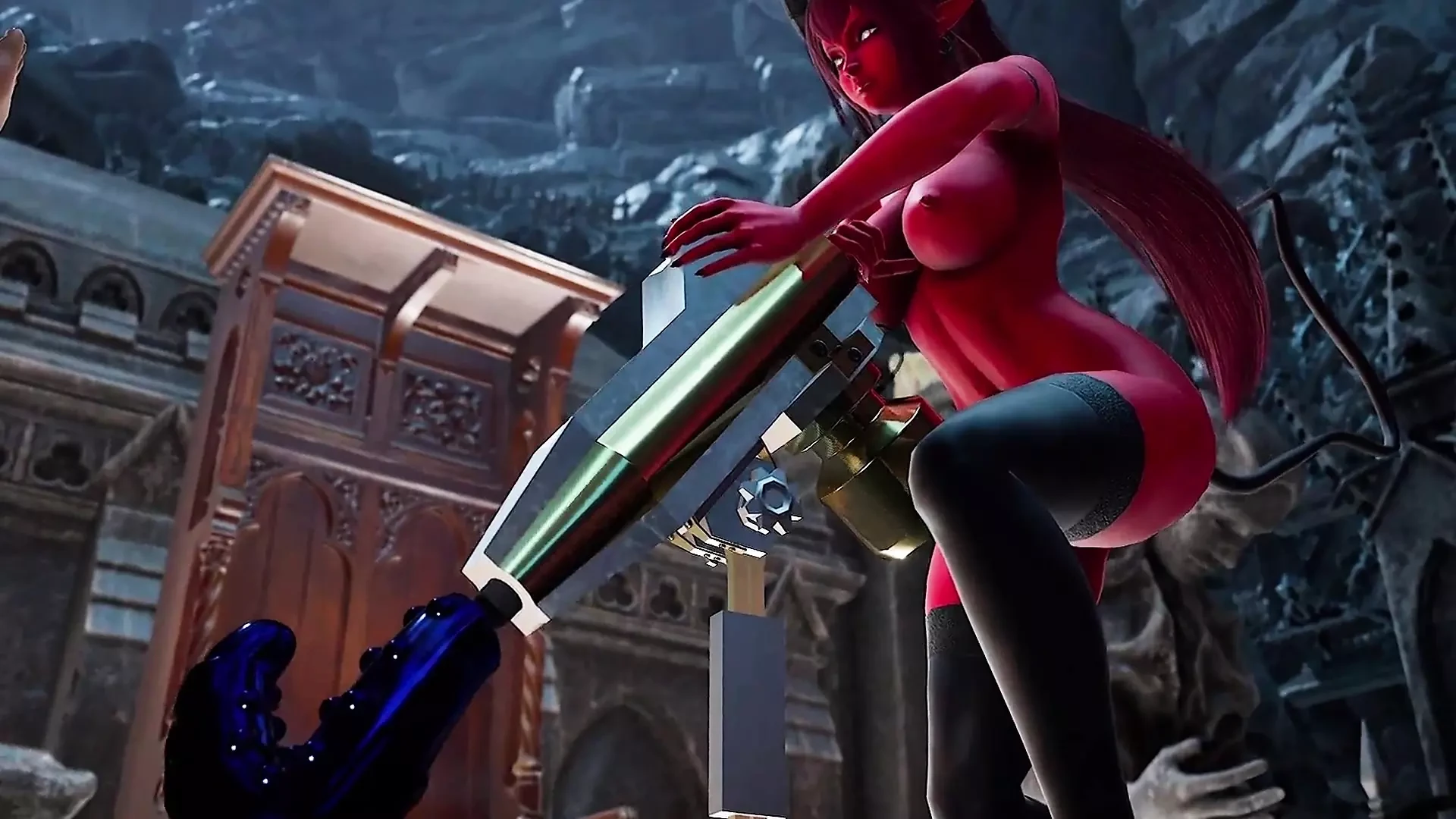 Scuccubus Plays with her Elf