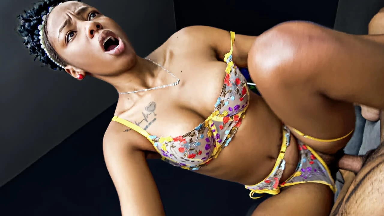 Afro Latina Teen Turns Wild Riding Big Cock American Producer POV Cowgirl