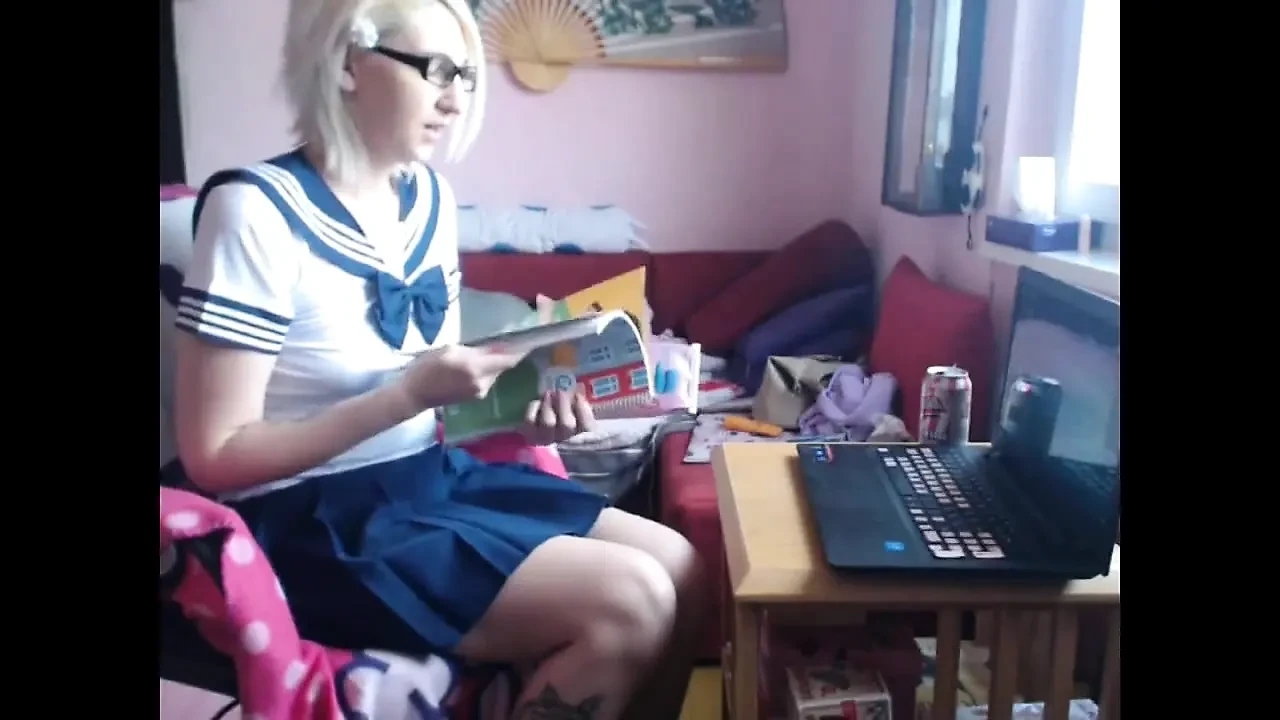 College Uniform Girl Cumming. Rubbing-lush Orgasm