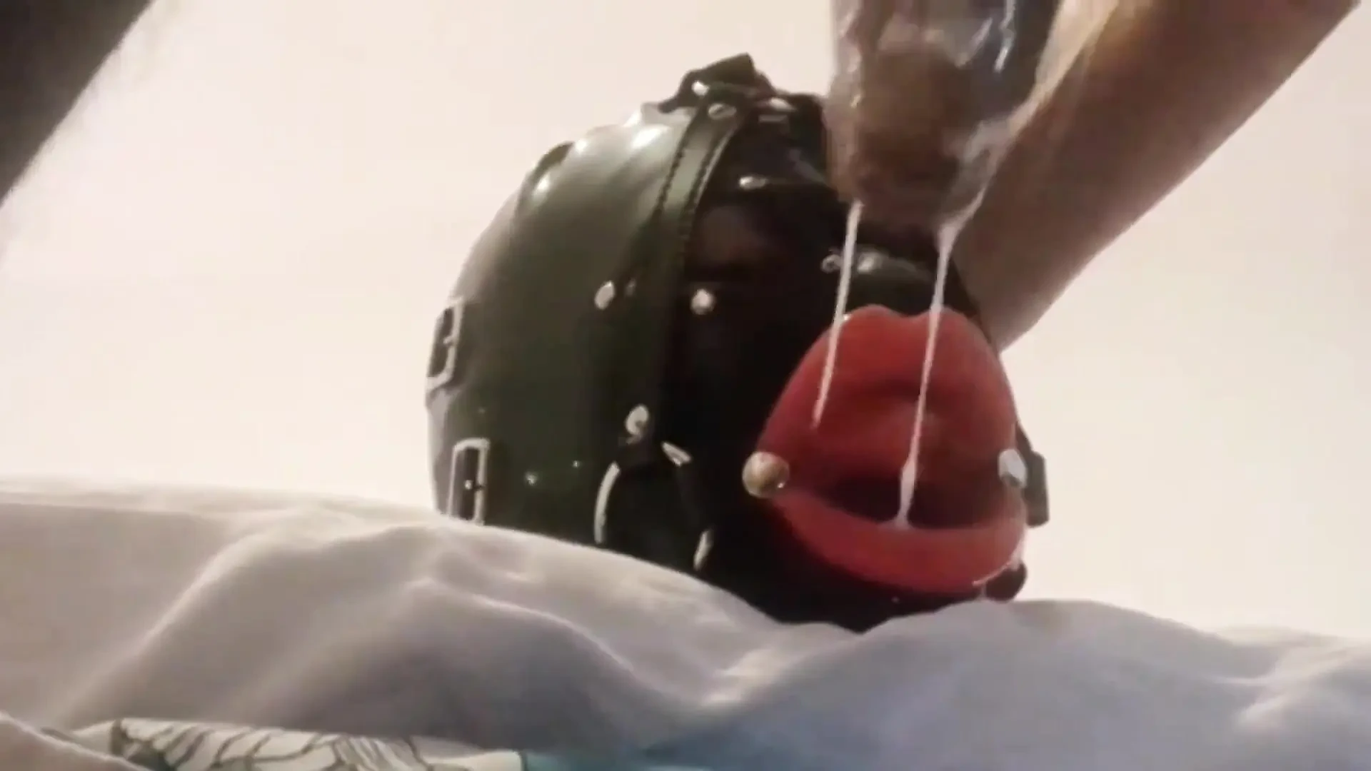 MILF with Ring Gag, Fake Lips, Mouth and Facial