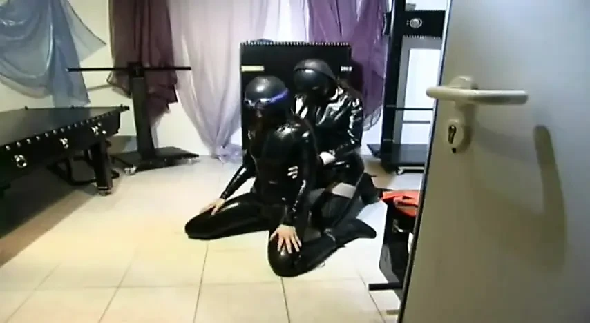 Lesbian latex +  strapon experiment ( No audio but music )
