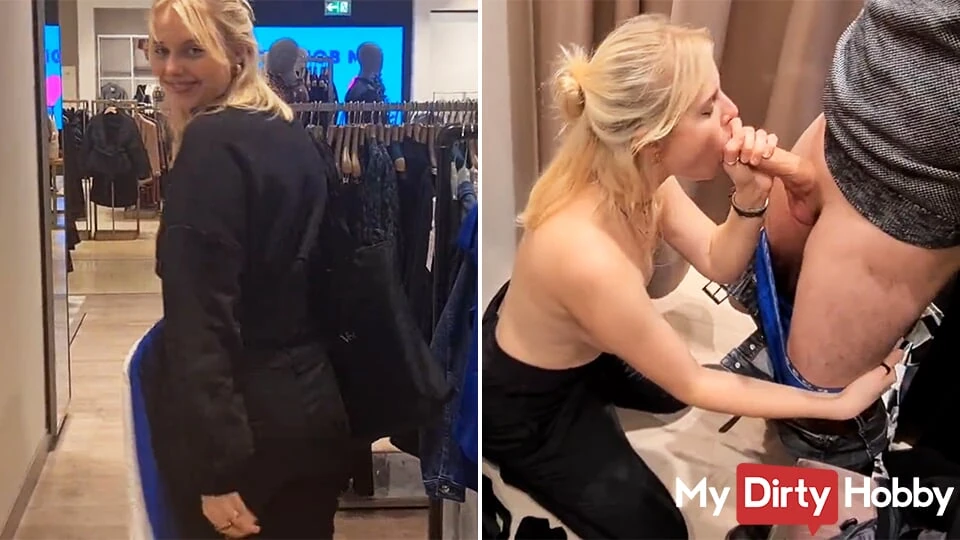 Quick blowjob in the dressing room – MyDirtyHobby