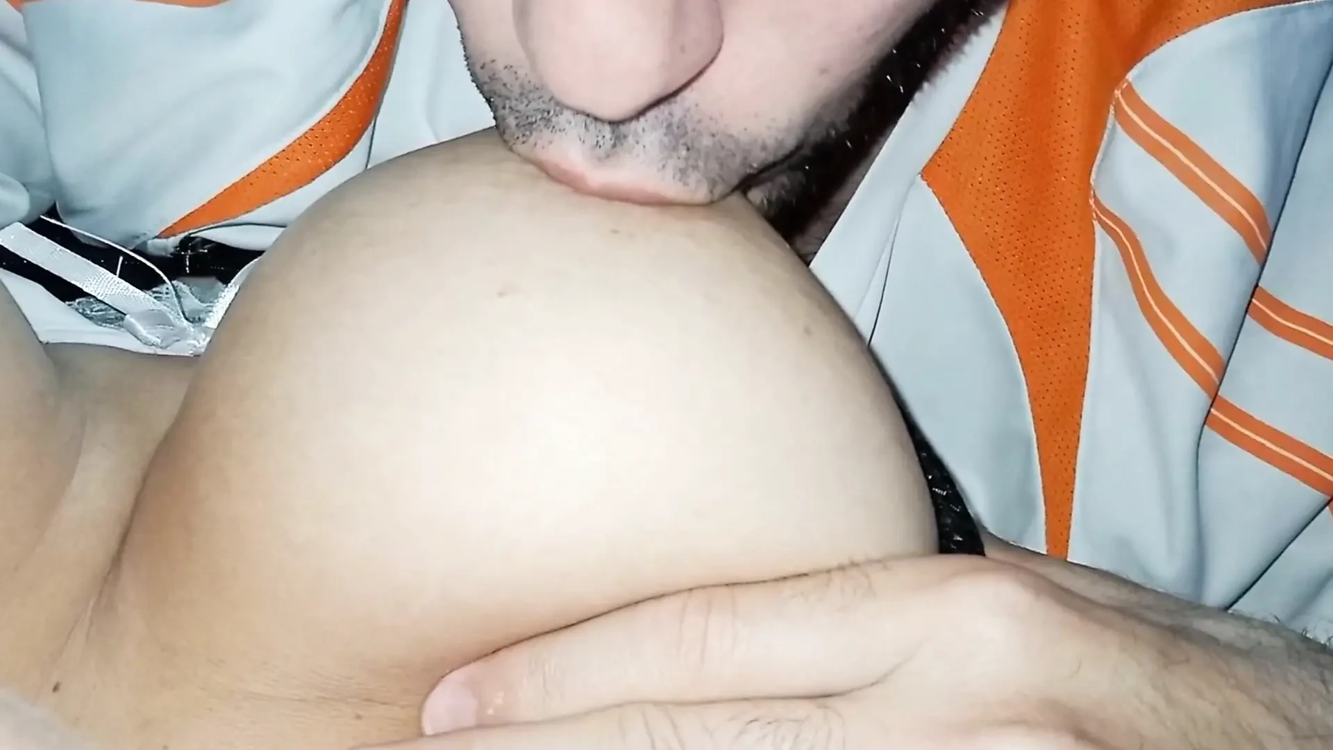 My husband is addicted to sucking my big natural tits that’s why I always love him, my nipples get big and hard part 2